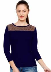 Tipsy_1 Knitting  T-Shirt Blue