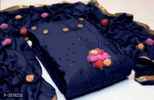 TRUPTI BLUE COTTON DRESS MATERIAL
