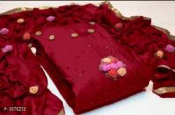 TRUPTI MARRON COTTON DRESS MATERIAL