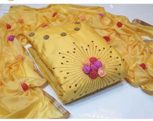  TRUPTI YELLOW COTTON DRESS MATERIAL