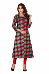 URMILA HEAVY RAYON PRINTED  MIX COLOR KURTI