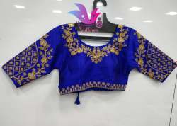 Varmala Blue Bambu Silk Mena	Blouse