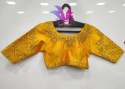 Varmala Yellow Bambu Silk Mena Blouse