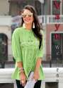 Vayu Jam Cotton Green Western Top