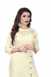 VIBHA BEIGE RAYON KURTI 