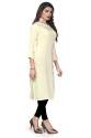 VIBHA BEIGE RAYON KURTI  thumb 1