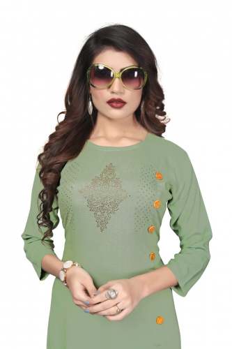 VIBHA PISTA RAYON KURTI 