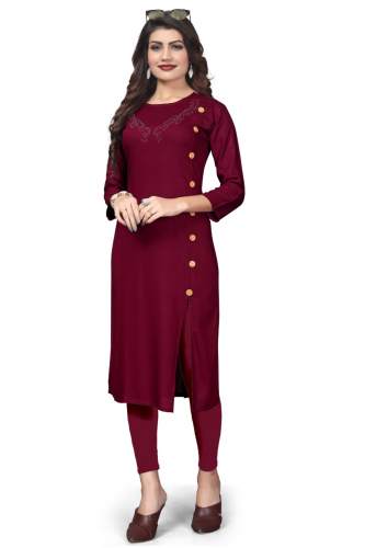 VIBHA PURPLE  RAYON KURTI