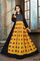  VIVAH BLACK RAYON GOWN 