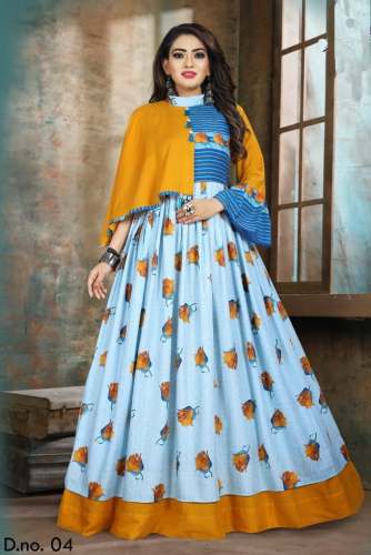 VIVAH SKY BLUE RAYON GOWN