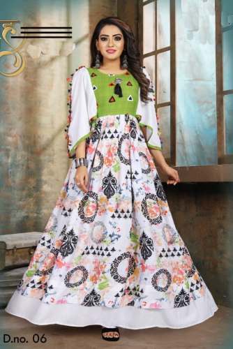 VIVAH WHITE RAYON GOWN