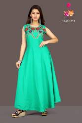 VRAJ TEX DRASHATI RAYON COTTON HAND WORK KURTI 