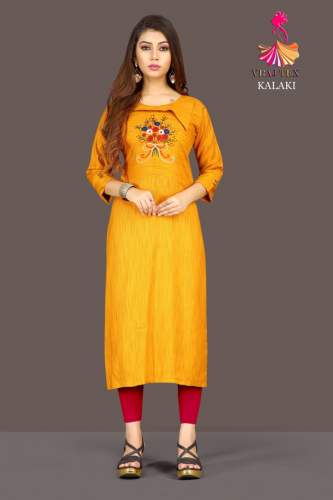 VRAJ TEX KALAKI RAYON FANCY KURTI 
