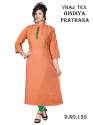 VrajTex Amita-135 Namo Slub Kurti Orange 