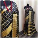 VRAJTEX CHARVI FABULOUS BLACK COTTON SILK SAREE