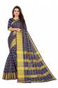 VRAJTEX CHARVI FABULOUS VOL2 NAVBLUE COTTON SAREE thumb 1