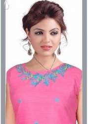 VrajTex Heer Rayon Cotton Pink Kurti