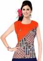 VrajTex Kreya Orange Rayon Kurti