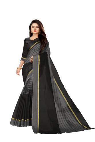 VRAJTEX RUSTAM VOL 1 BLACK COTTON SAREE