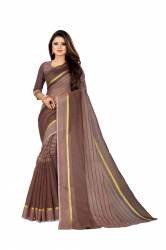 VRAJTEX RUSTAM VOL 2 BROWN COTTON SAREE