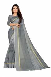 VRAJTEX RUSTAM VOL 2 GREY COTTON SAREE
