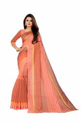 VRAJTEX RUSTAM VOL 2 PEACH COTTON SAREE