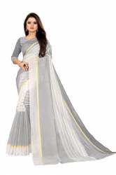 VRAJTEX RUSTAM VOL 2 WHITE COTTON SAREE