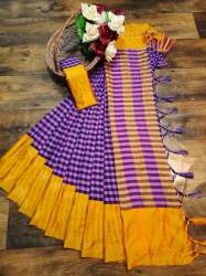 zenny soft handloom purple silk saree