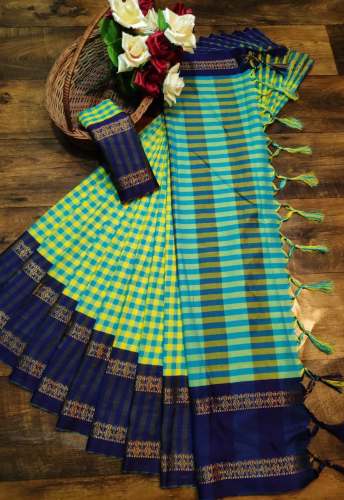 zenny soft handloom s green silk saree