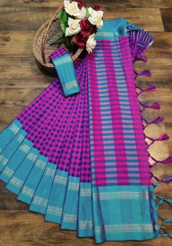 zenny soft handloom  sky silk saree
