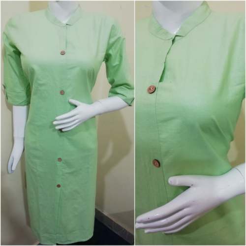 Plain cotton kurti -01 by Dreams and Design