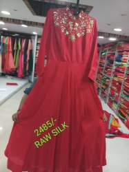 Designer Raw Silk Kurtis
