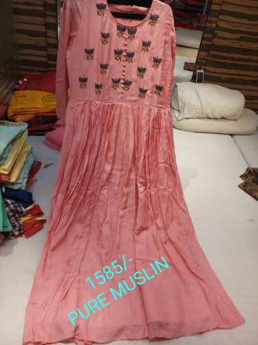  Fancy Work Muslin Kurtis