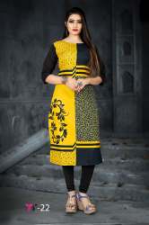Digital Print Crepe Catalog Kurtis by Textile Fab