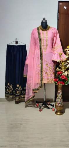 Designer suit with plazzo - sr-708