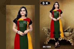 american crepe fancy kurti