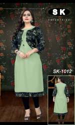 designer crepe kurti -2