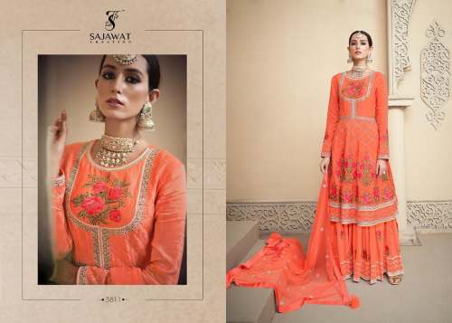Designer Hand Work Sharara Suits