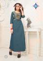 Fabulous Denim Cotton Kurtis thumb 11