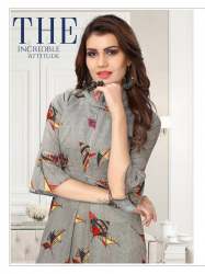Fancy Printed Rayon Catalog Kurtis