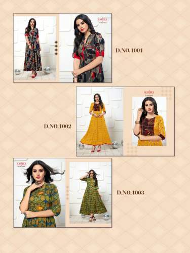 Goomar  Anarkali Rayon Print Kurta