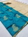 Jecard SILK WITH HEAVY WEAVING SAREE WITH BLOUSE  thumb 5