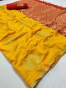 Jecard SILK WITH HEAVY WEAVING SAREE WITH BLOUSE  thumb 6