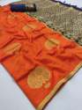 Jecard SILK WITH HEAVY WEAVING SAREE WITH BLOUSE  thumb 7
