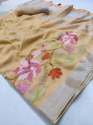 Linen silk with Embroidery  Saree For Women's thumb 6