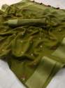 Linen silk with Embroidery  Saree For Women's thumb 8