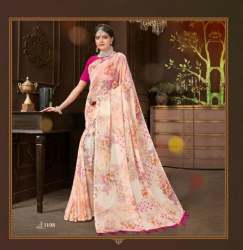 Manuhar silk Printed Tabby silk Saree