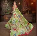 Manuhar silk Printed Tabby silk Saree thumb 4