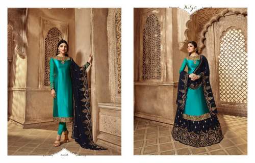 Satin Georgette With Embriodery Work 