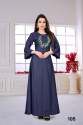 Slub Rayon Anarkali Embroidery work kurti thumb 3
